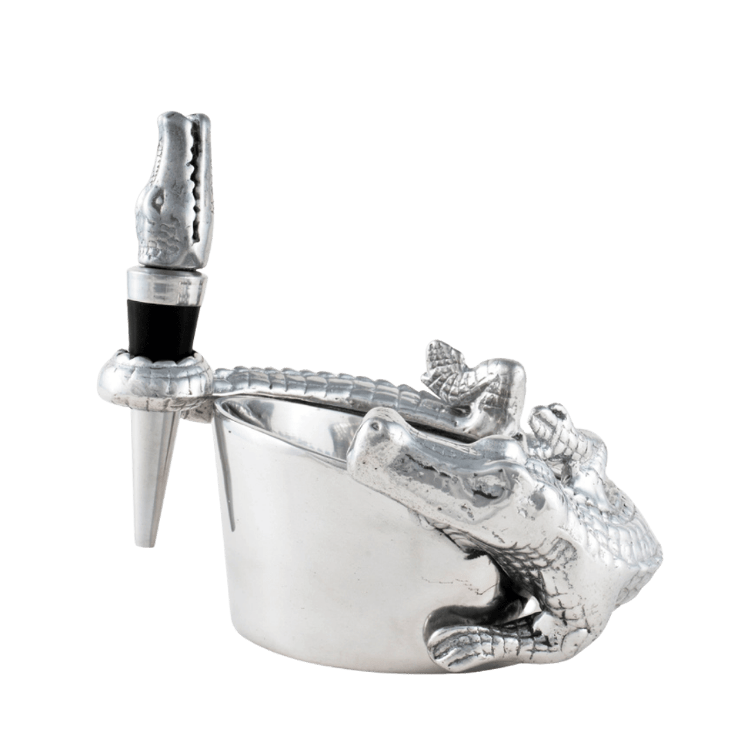 Alligator Wine Coaster and Stopper Set - Image 3