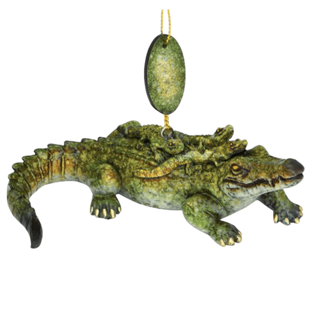 Gator w/Babies Ornament